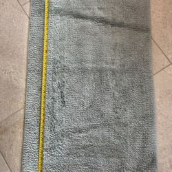 RESTORATION HARDWARE  REVERSIBLE BATHROOM RUG  21 X 34 Inches EUCALYPTUS EXCELLENT CONDITION