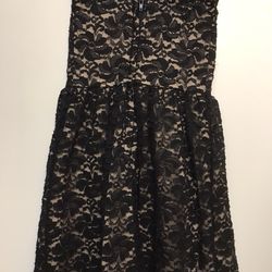 Black laced short dress