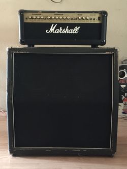 Marshall amp and 4x12 slant cab