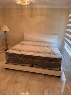 King mattress PILLOW TOP  and box spring set (2pc - brand new) NEW KING-QUEEN-FULL-TWIN SIZE SETS MATTRESS AND BOX SPRING 2-pcs