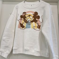 Disneyland Parks Mickey And Minnie Kissing Sweatshirt Sz m
