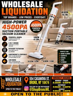 High-Power 4500PA 2-in-1 Cordless Stick Vacuum
