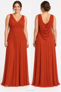 JJ’s House Vermillion Cowl Back Formal Maxi Dress Size 12 NWT