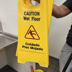 2 Commercial Wet Floor Sign 