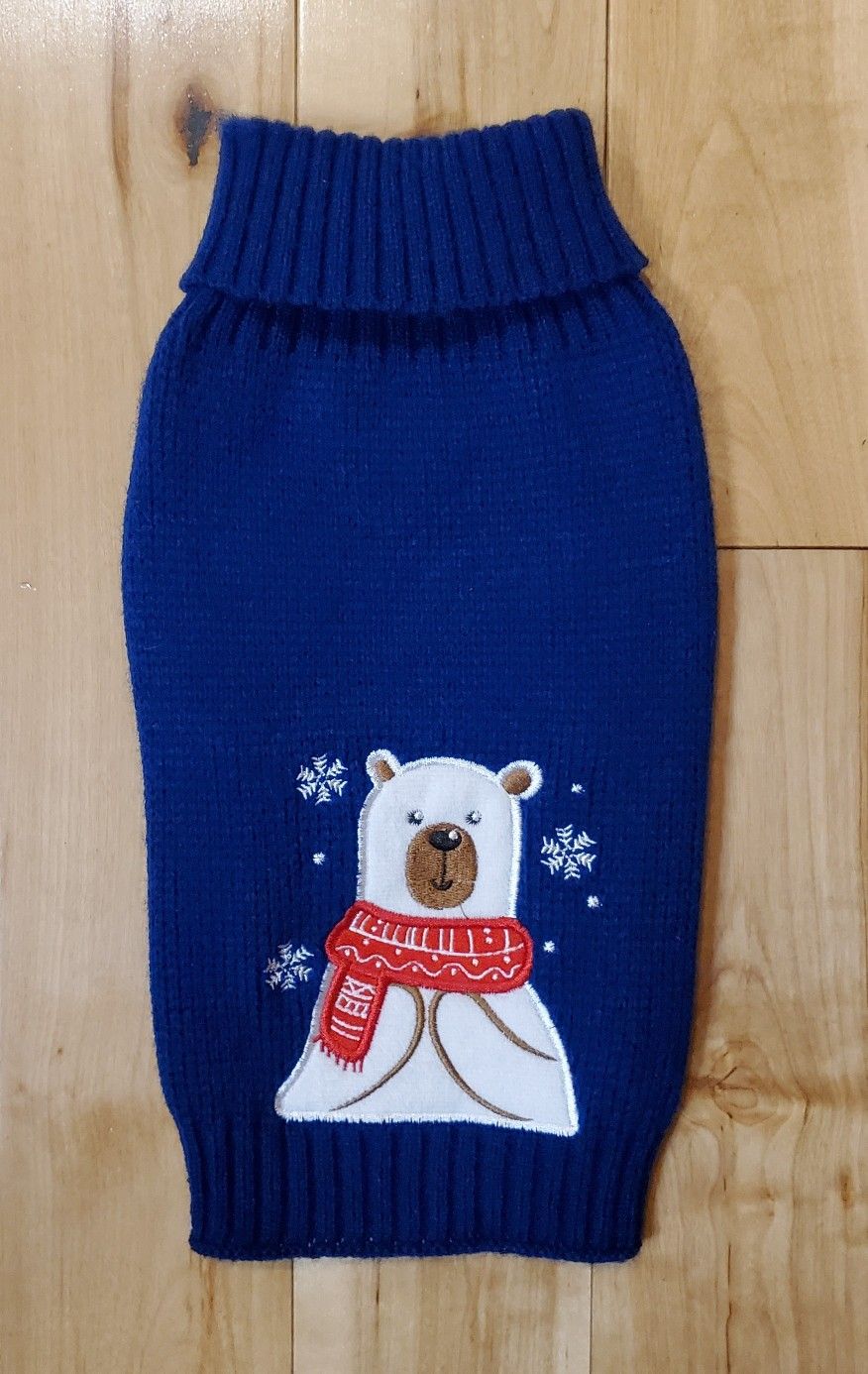 NEW Polar Bear Blue Dog Sweater (S)