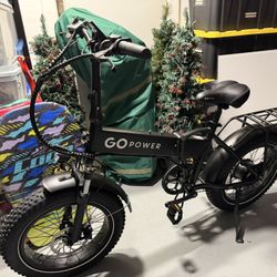 Brand New GO Power Electric Fat Tire Folding Bike