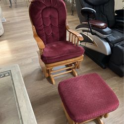 Rocking Chair With Foot Rest
