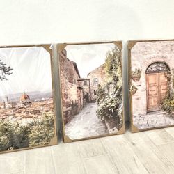 Italian Scenery Canvas Prints Set of 3
