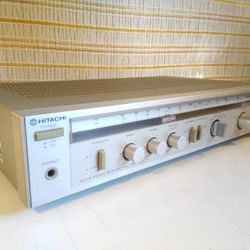 Vintage 80s Hitachi SR-1800 Silver Stereo Receiver Japan