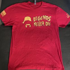 Hulk Hogan Legends Never Die Red T Shirt Rare