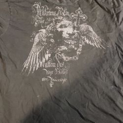 grey Y2K Style Affliction Shirt