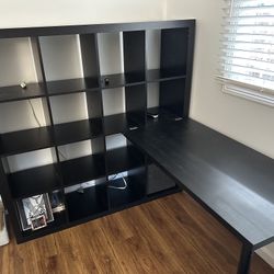 IKEA Kallax Cube Shelf And Desk