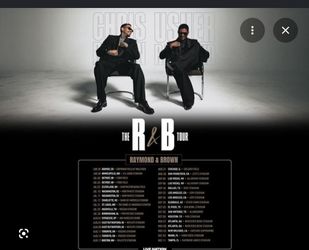 Usher and Chris Brown tickets ×2