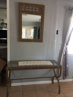 Console Table with Matching Mirror