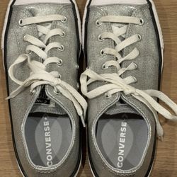 Converse All Star Silver sneakers Women’s Size 6