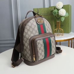 Gucci Ophidia Small Beige Supreme Marmont Backpack Bag
