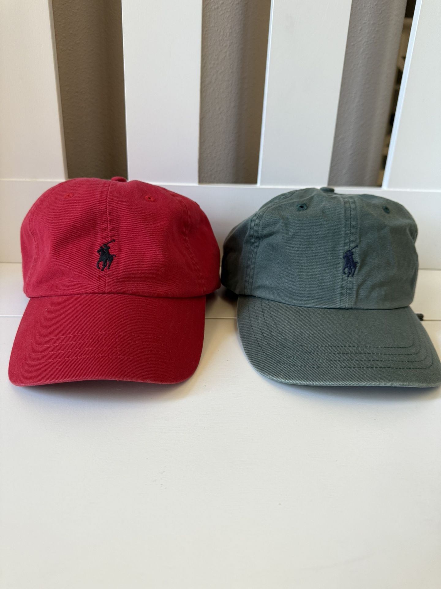 polo ralph lauren caps barely worn like new each $10