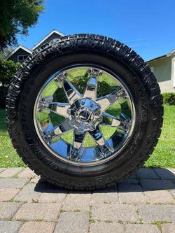 Universal 6 Lug Nut Rims & TIRES/ Universal Rines & LLANTAS De 6 birlos (6x5.31) & (6x5.5) size: 20”