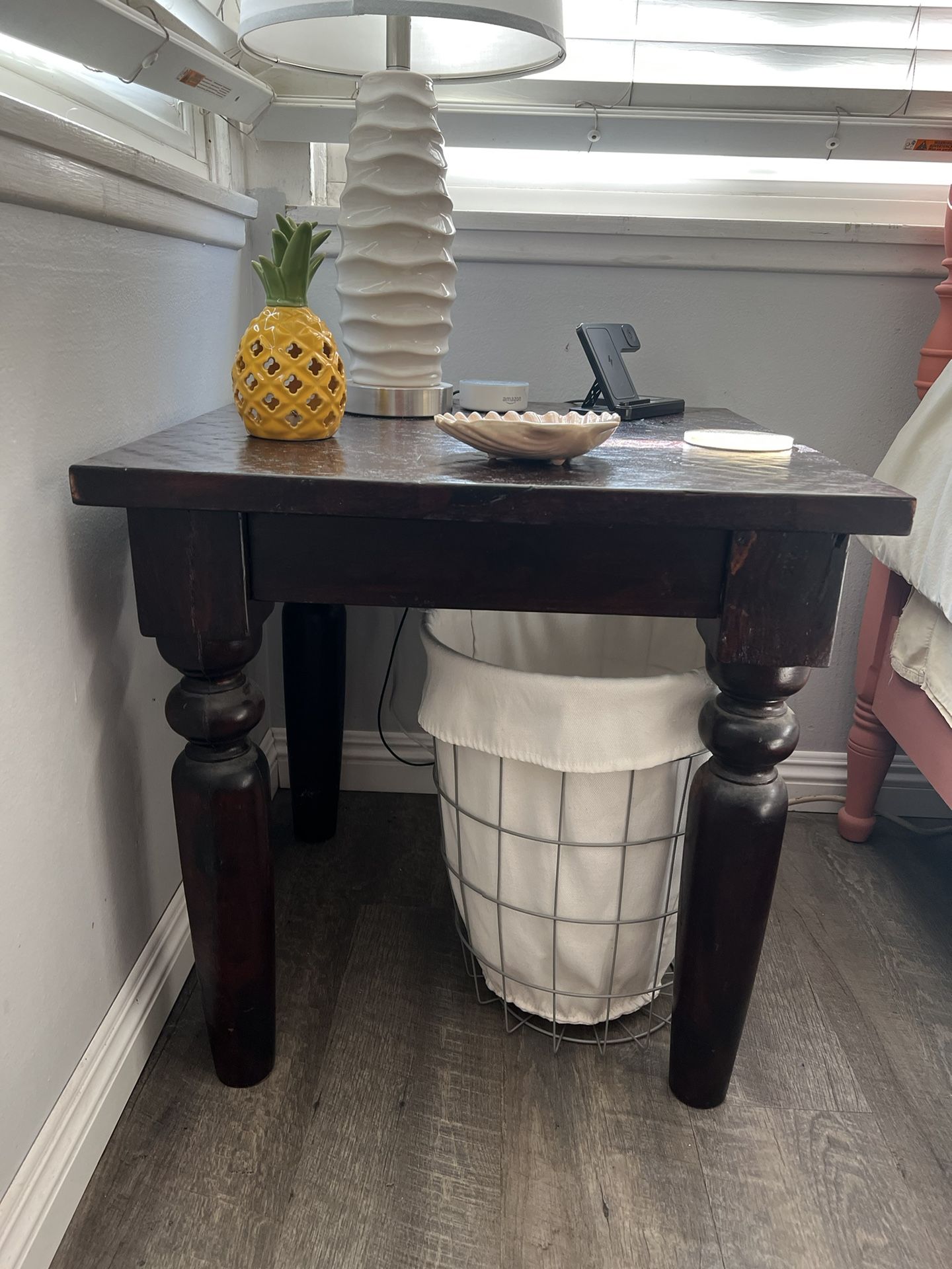 Solid Wood Nightstand End Table