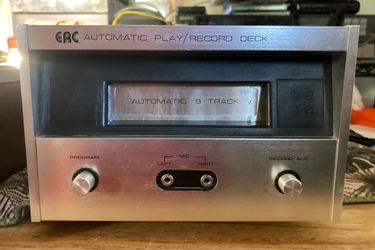 Working ERC 8-track Player/Recorder w/ 12 8-track tapes & case