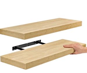 Sorbus 2pk Wall Décor Mounted 24" Floating Shelves - Maple Wood