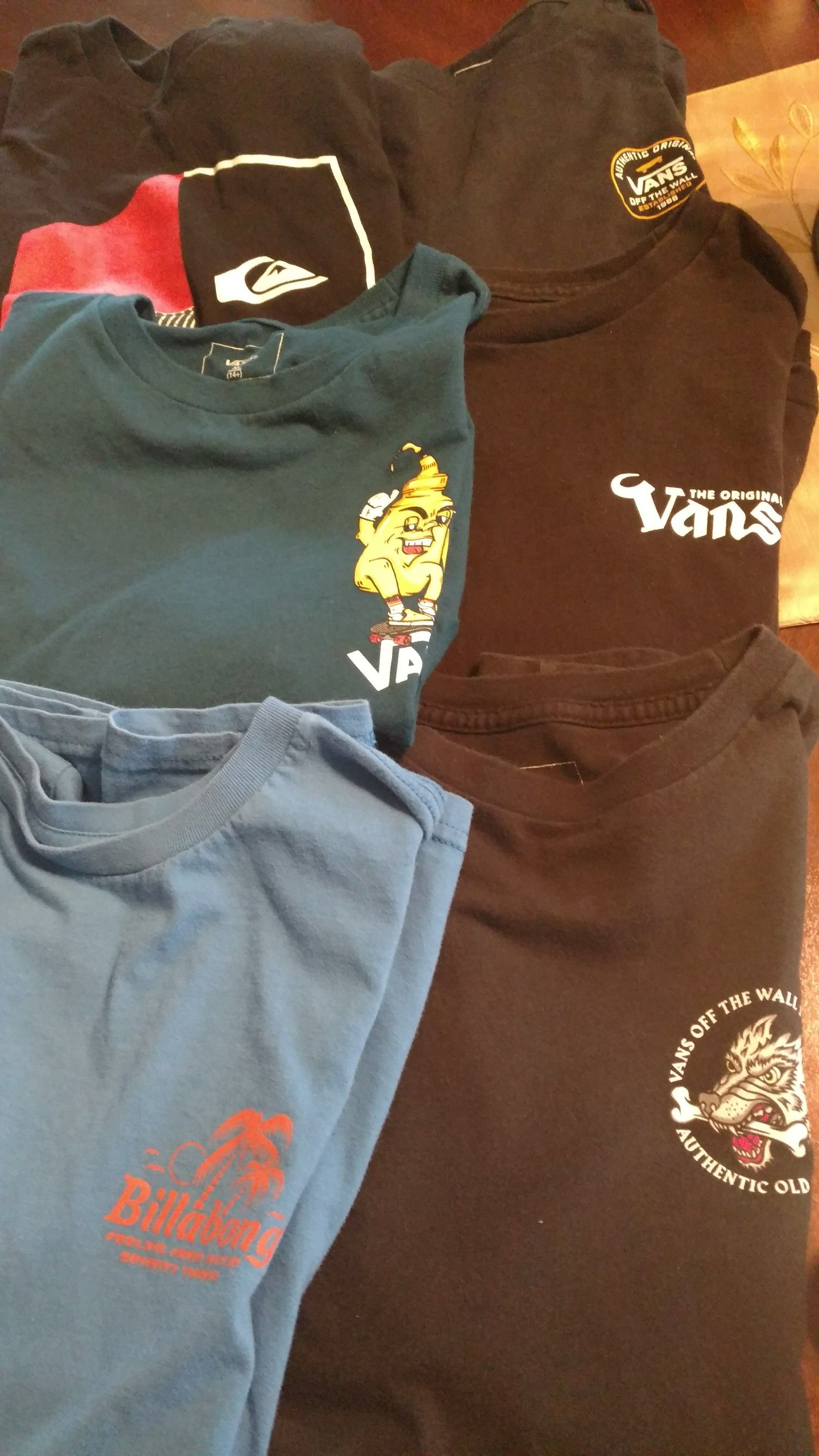Quicksilver and Vans youth shirts