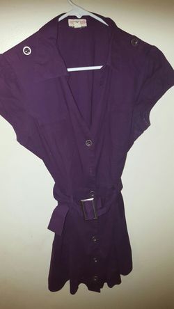 Purple shirt w/ belt