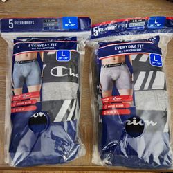 Champion Men’s Boxer Briefs 5-Pack – Large – NEW