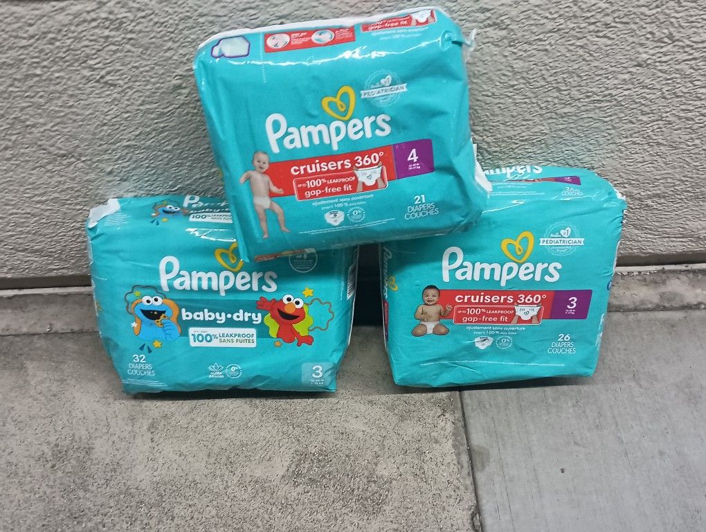 Pamper's Diapers $7 (Cruisers 360, Baby-Dry)