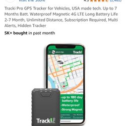 Tracki Pro GPS Tracker for Vehicles, USA made tech. Up to 7 Months Batt. Waterproof Magnetic 4G LTE Long Battery Life 2-7 Month, Unlimited Distance, S
