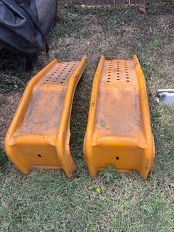 Vintage car jack drive on stands