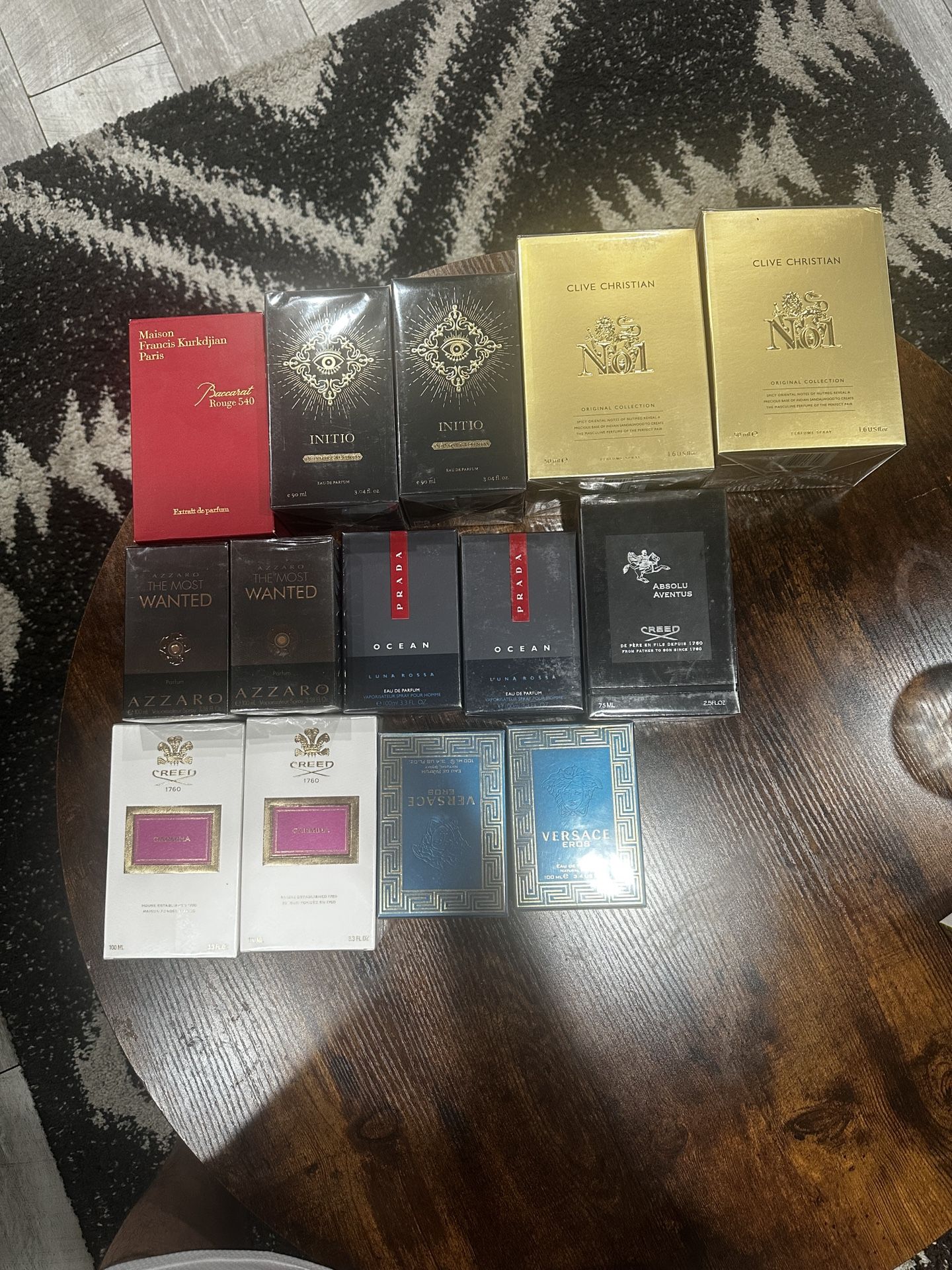 8 colognes (names an pricing below)