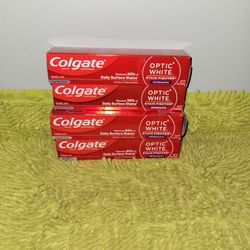 4 Colgate Optic White Stain Fighter With Baking Soda 6oz