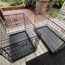 Two Foldable Dog Crates
