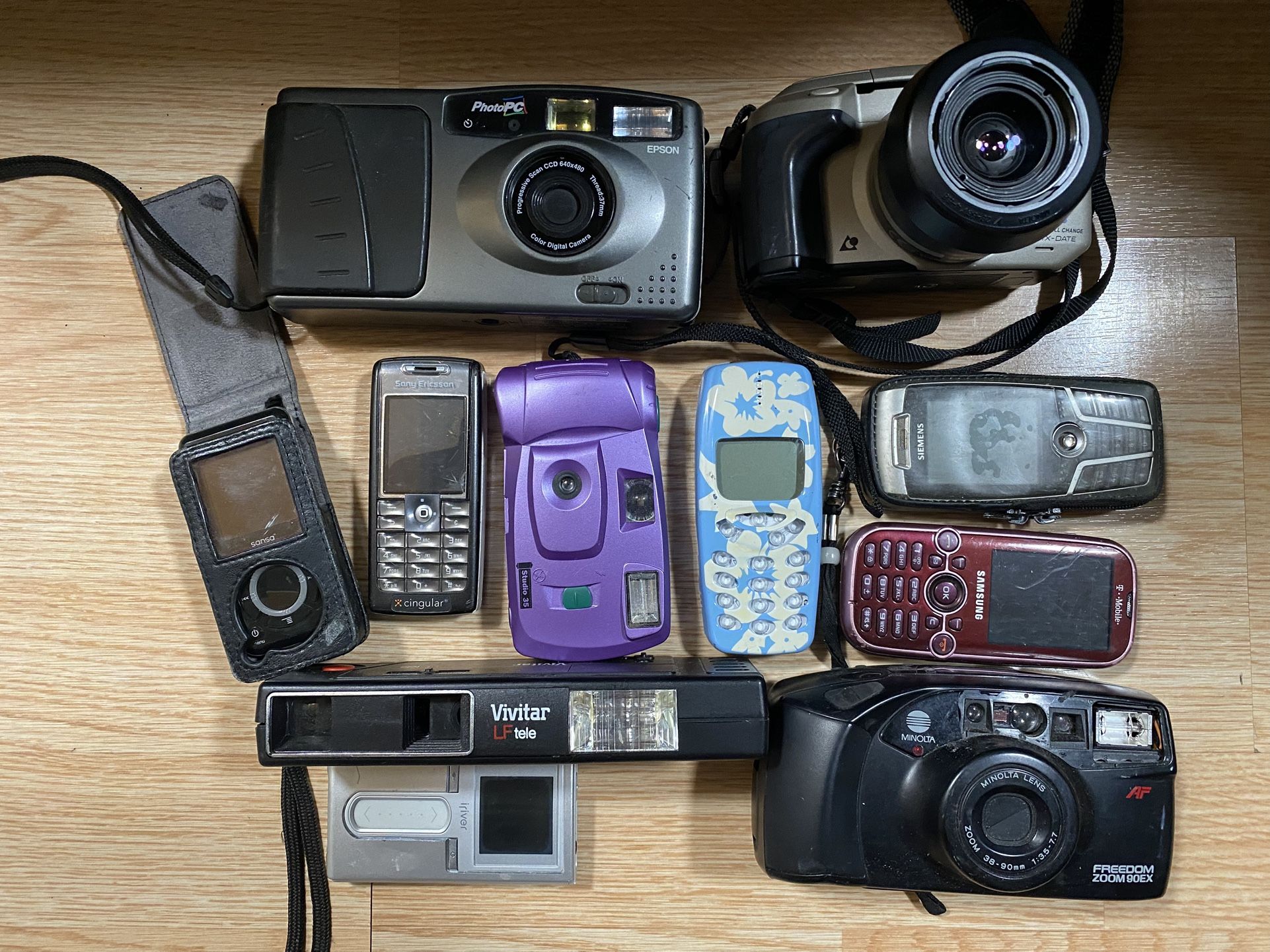 Old cameras and phones