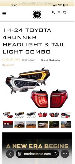 Morimoto Evo XB headlight and taillight set for Toyota 4Runner