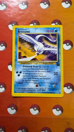 vintage 1999–2000 Wizards of the Coast Pokémon Black Star Promo card for Articuno (#22),