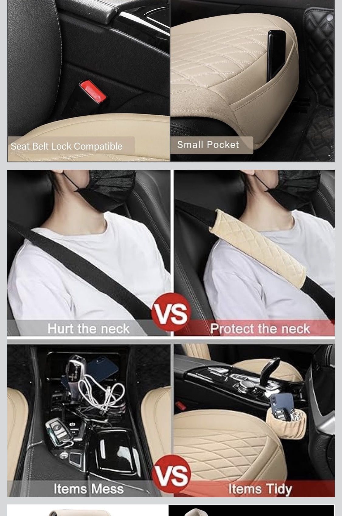 Front Car Seat Covers - Leather Seat Covers /cubre Acientos De Piel Para Auto