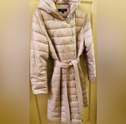 Kenneth Cole Beige Quilted Coat