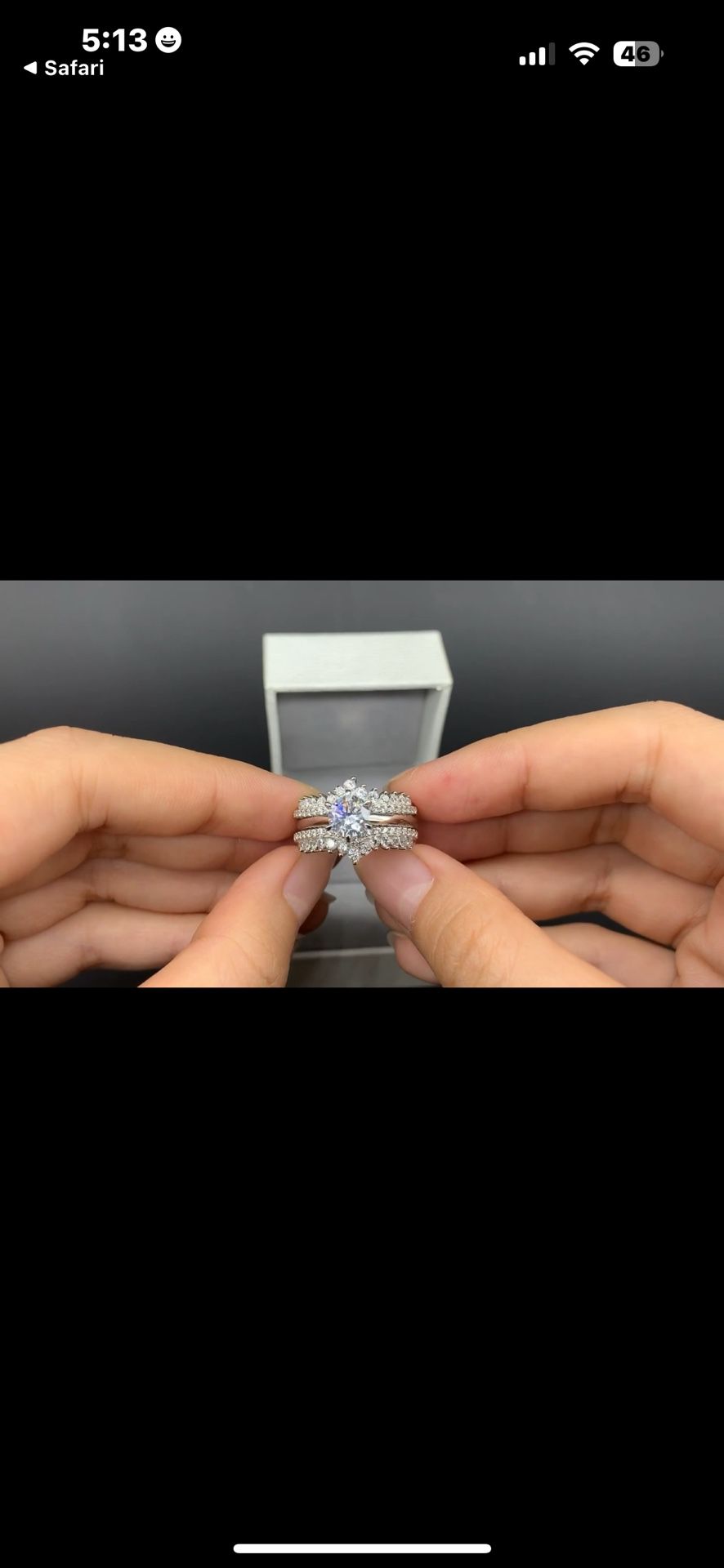 Wedding Ring/Engagement Ring/Promise Ring Set