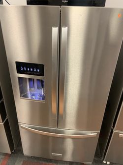 KitchenAid 36” French Door Refrigerator w/ Interior Wood Trim + Water & Ice | Stainless Steel | Digital Touch Control