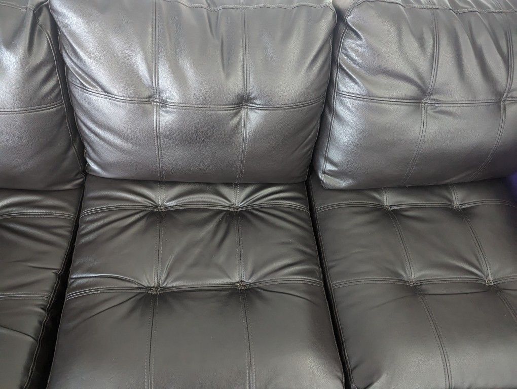 Leather Section Sofa 6 Seater L Shape