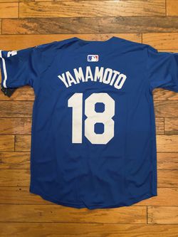New blue Yamamoto new 2025 World Series patch Jersey                                                                                             