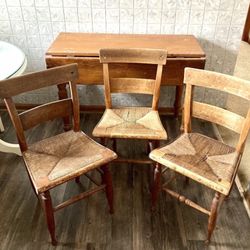 3 Antique Ruched Chairs