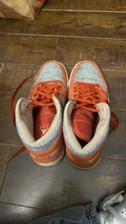 Air Jordan Low-Top Sneakers Orange Denim
