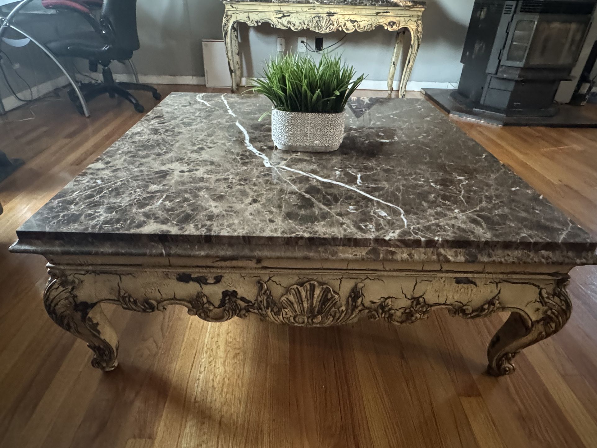Solid marble Living Room Table and Console Table