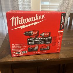 Milwaukee 3693-22CX M18TM Compact Brushless 2-Tool Combo Kit with 2 Batteries