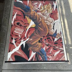 Vintage Dragon Ball Z Fabric Banner Poster 1999 41x30 Tapestry
