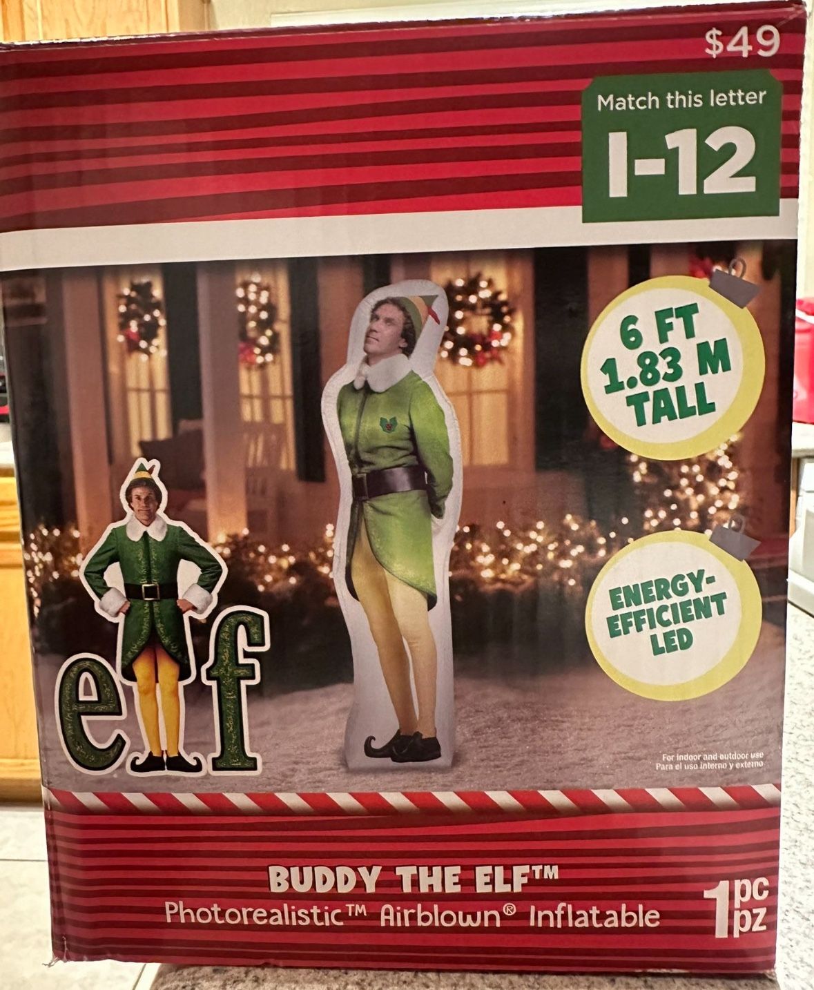  Buddy the Elf 6FT Inflatable Christmas Decoration