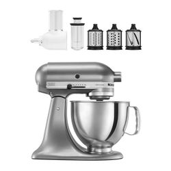 KitchenAid Artisan Series 5-Quart Tilt-Head Stand Mixer with Fresh Prep Slicer/Shredder Attachments $249.99